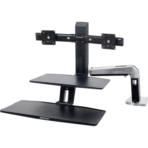 Ergotron WorkFit A Dual Workstation with Suspended Keyboard - 24-392-026