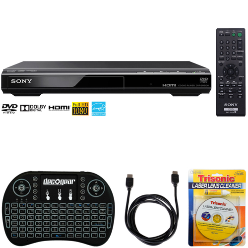 Sony DVPSR510H - DVD Player + Backlit Keyboard + HDMI Cable + Cleaning Bundle