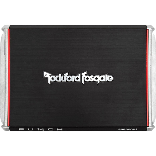 Rockford Fosgate PBR300X2 Punch 300-Watt 2-Channel Boosted Rail Amplifier - Open Box