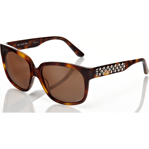 Sonia Rykiel Tortoise-Brown with Silver-Studded Detail Sunglasses