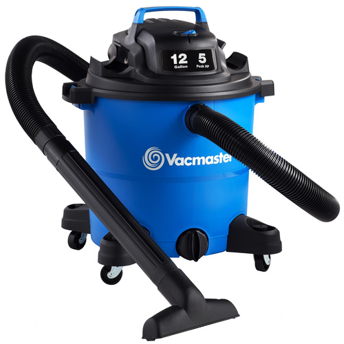 Cleva Vacmaster 5 HP Wet Dry Vacuum w/ 12 Gallon Capacity and 2-1/2` Hose