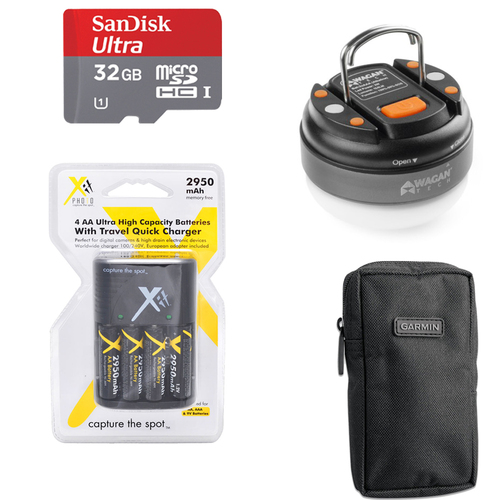 General Brand Garmin Carrying Case,Sandisk microSDHC 32GB,4x Rechargeable Batteries+ More