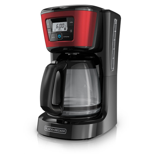Black & Decker 12-Cup Programmable Coffeemaker, Red CM2030R