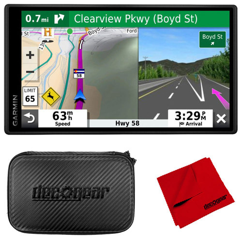 Garmin DriveSmart 55 & Traffic 5.5` Display GPS Navigator with 7` EVA Case Bundle