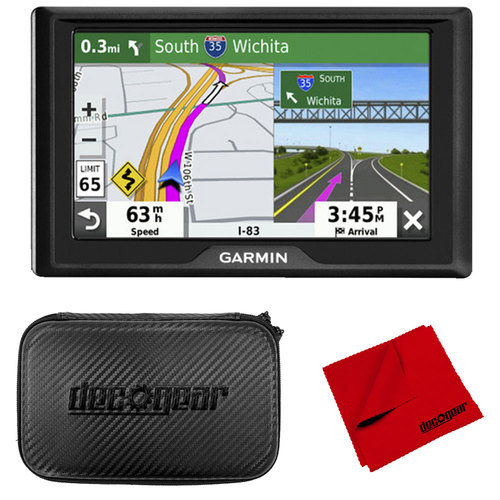Garmin Drive 52 5` GPS Navigator with Traffic Alerts and 7` EVA Case Bundle