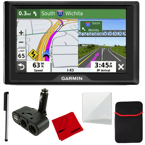 Garmin Drive 52 5` GPS Navigator (US & Canada) with 4 Port USB/DC Car Charger Bundle 
