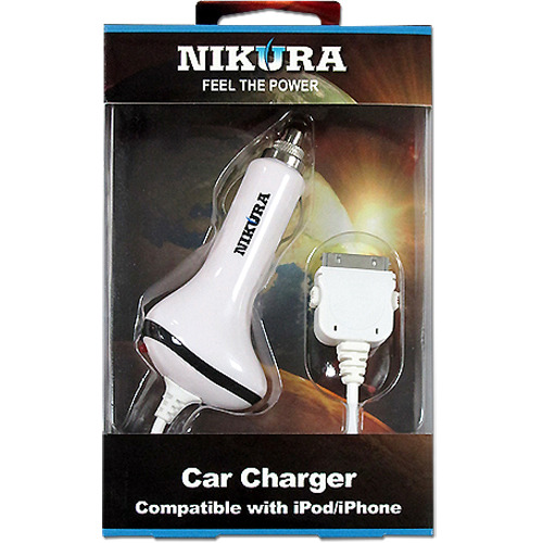Nikura Car Charger for iPod/iPad/iPhone 4/4S