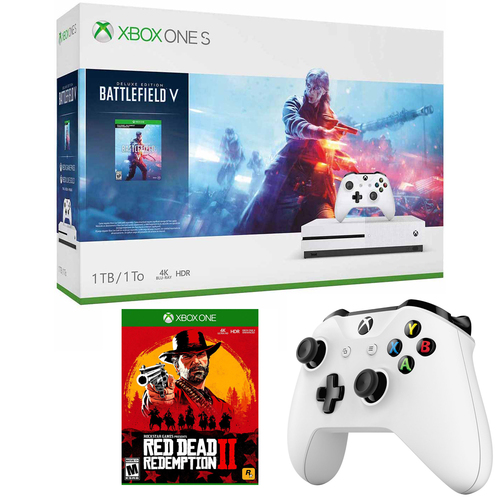 Microsoft Xbox One S 1 TB Battlefield V with Red Dead Redemption 2 & Controller Bundle