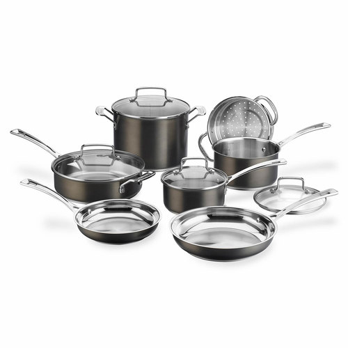 Cuisinart BSC-711 11-Pc. Black Stainless Cookware Collection