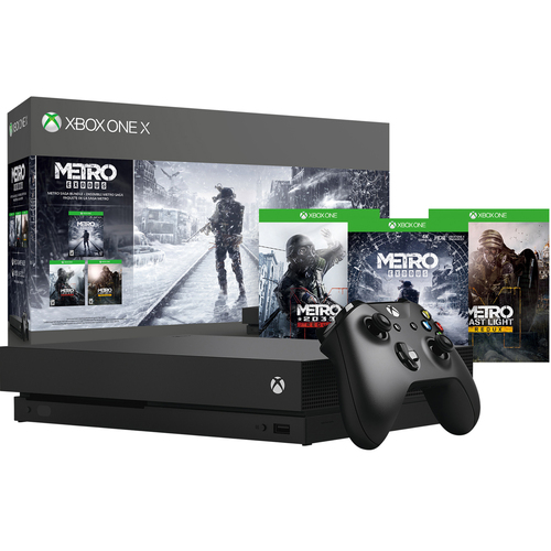 Microsoft Xbox One X Metro Saga Bundle: 1 TB Console + 3 Metro Games + Wireless Controller