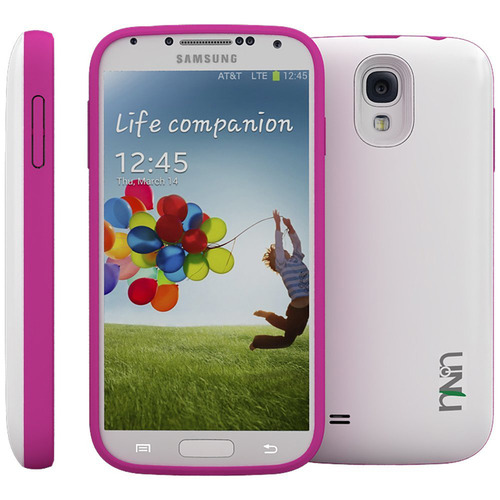 uNu Unity Ultra-Slim 2600mAh Battery Case for Samsung Galaxy S4 - White/Magenta