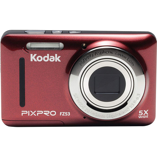 Kodak PIXPRO Friendly Zoom FZ53-RD 16MP Digital Camera, 5X Optical Zoom 2.7 LCD Red