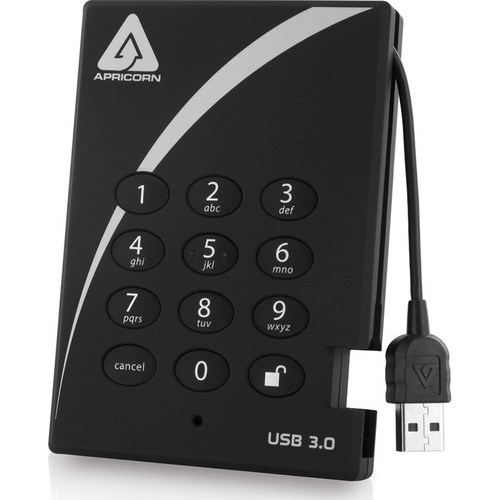 Apricorn 2TB AES-XTS PADLOCK SECURE USB 3.0 256BIT ENCRYPT TAA COMP
