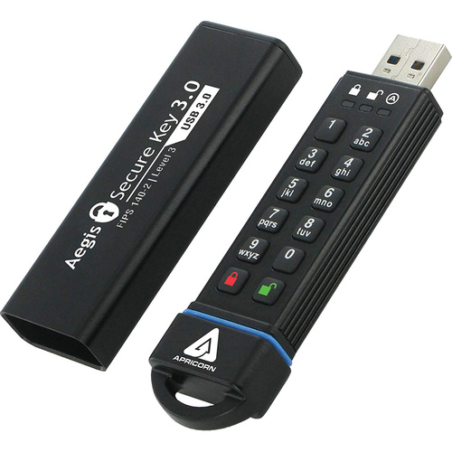 Apricorn 30GB 256BIT AES XTS HARDWARE ENCRYPTED SECURE USB 3.0 MEMORY KEY
