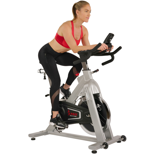 Sunny Health and Fitness 44 Pound Flywheel Belt Drive Commercial Indoor Cycling Bike SF-B1735