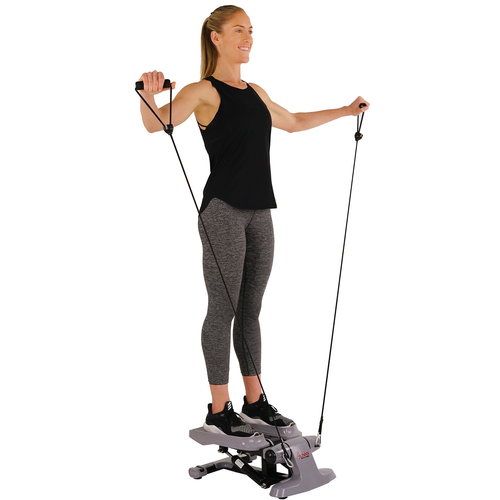 Sunny Health and Fitness Versa Stepper with Wide Non-Slip Pedals, Resistance Bands & LCD Monitor SF-S0870