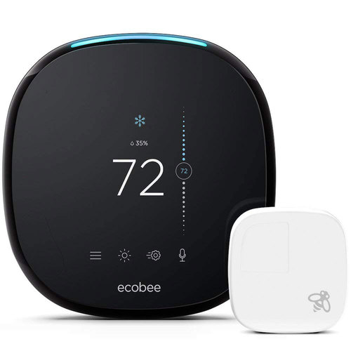 Ecobee 4 Smart Thermostat with Built-In Alexa, Room Sensor Included