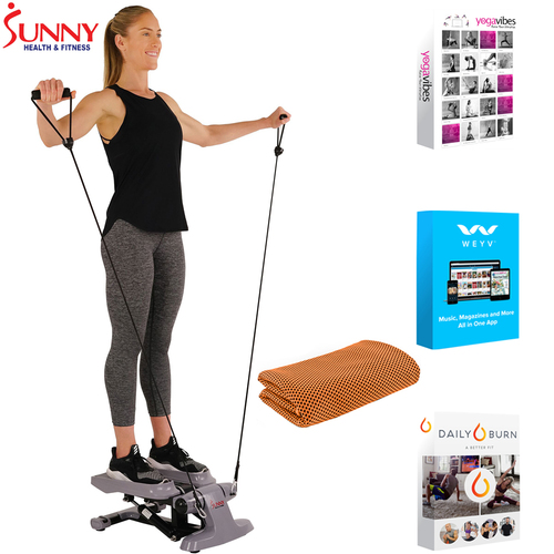 Sunny Health and Fitness Versa Stepper + Fitness Suite & Towel