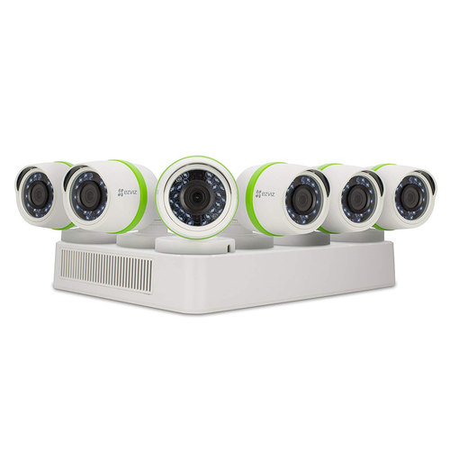 EZVIZ FULL HD 1080p Outdoor Surveillance System, 6 Weatherproof HD Security Cameras