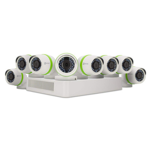 EZVIZ FULL HD 1080p Outdoor Surveillance System, 8 Weatherproof HD Security Cameras
