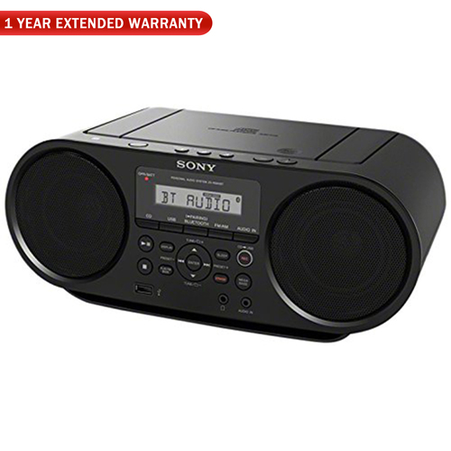 Sony ZS-RS60BT CD Boombox with Bluetooth (4-Watt) with 1 Year Extended Warranty