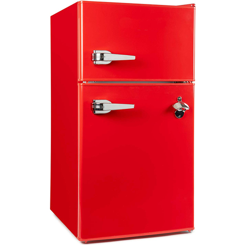 Frigidaire Classic Compact Double Door Refrigerator & Freezer 3.2 Cu. Ft. Red