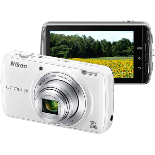 Nikon COOLPIX S810c 16MP 12x Optical Zoom Digital Camera - White (Factory Refurbished)