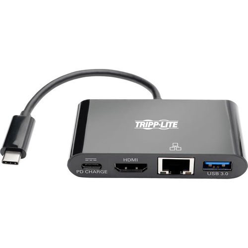 Tripp Lite Adapter HDMI, USB-A, Ethernet & USB-C F-USB-C M Black U444-06N-HGUB-C