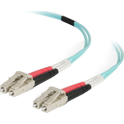 C2G Duplex Multimode PVC Fiber Optic Cable 3m LC-LC 50/125 OM4 - Aqua - 00999