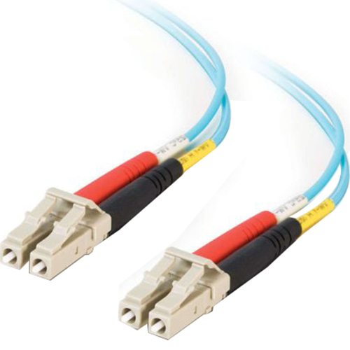 C2G Duplex Multimode PVC Fiber Optic Cable 8m LC-LC 10Gb 50/125 OM3 - Aqua - 01114