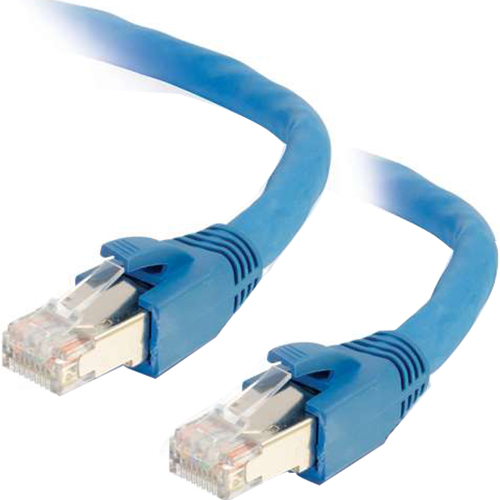 C2G 100ft Cat6 Snagless Solid Shielded Ethernet Network Patch Cable in Blue - 43169
