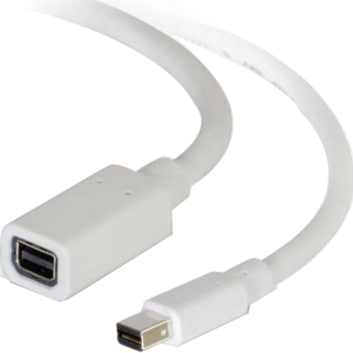 C2G 10ft Mini DisplayPort Extension Cable M/F in White - 54415