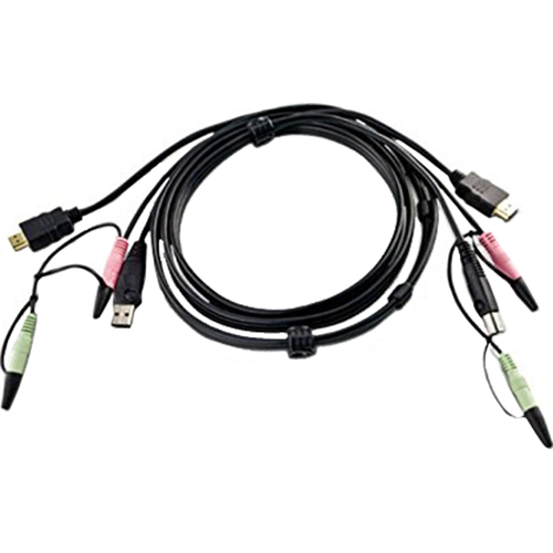 Aten 1.8M USB HDMI KVM Cable with Audio - 2L7D02UH