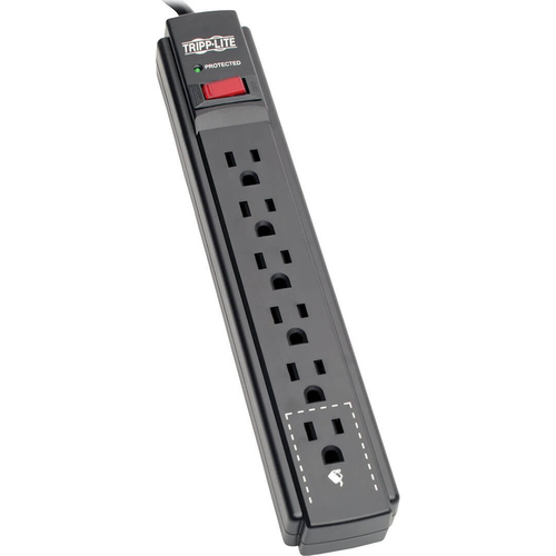 Tripp Lite 6 Outlet Surge Protector Power Strip; Extra Long Cord 15ft - TLP615B