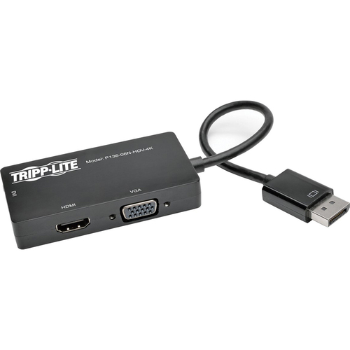 Tripp Lite DisplayPort 1.2 to VGA/DVI/HDMI All-in-One Converter Adapter - P136-06N-HDV-4K