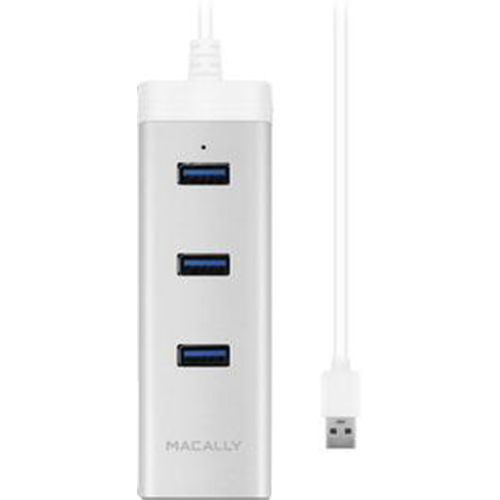 MacAlly 3-Port USB 3.0 Hub with Gigabit Ethernet Adapter - U3HUBGBA