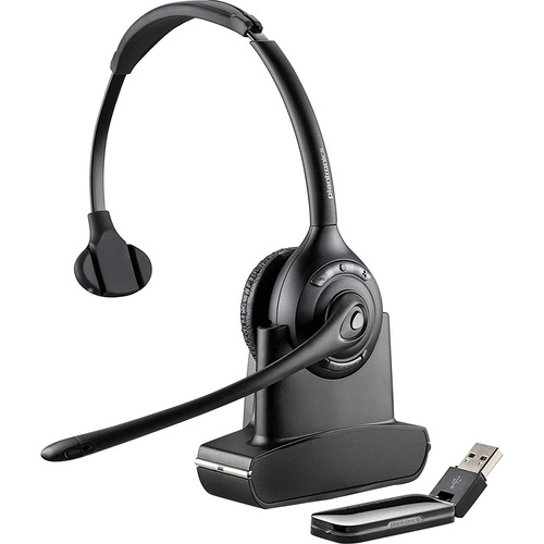 Plantronics Savi W410 Monaural Over-the-Head USB Wireless Headset with Mic - 84007-03
