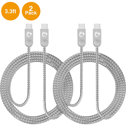Siig Zinc Alloy USB-C to USB-C Charging & Sync Braided Cable - CB-US0L11-S1