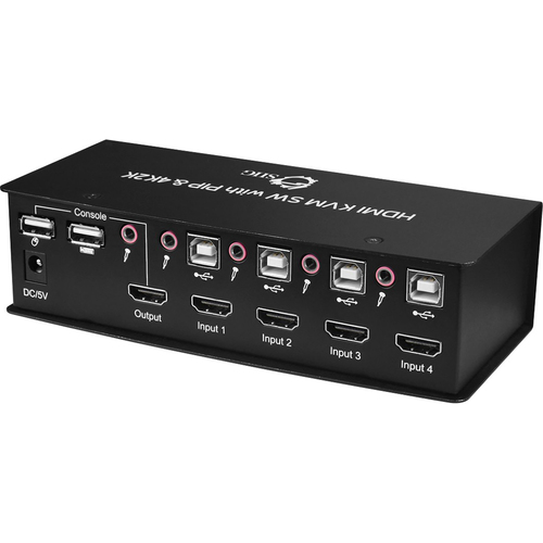 Siig 4x1 USB HDMI KVM Switch with 4Kx2K & PIP - CE-KV0612-S1