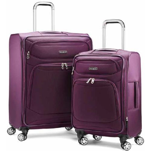 Samsonite StackIt Plus 2 Piece Stackable 1680D Luggage Set (20` & 25` Plum Spinners)