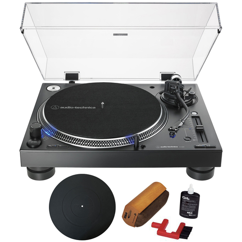 Audio-Technica AT-LP140XP Direct-Drive Professional DJ Turntable Black + Essentials Bundle