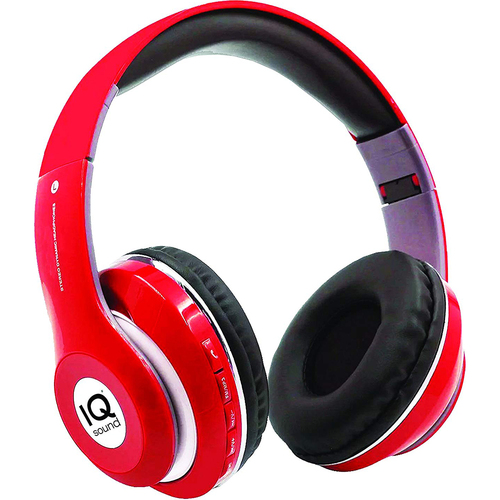 Supersonic Bluetooth Wireless Headphones and Mic - IQ-130BT-RED