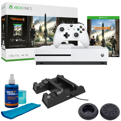 Microsoft Xbox One S 1 TB Console w/ Tom Clancy's The Division 2 + Accessories Bundle