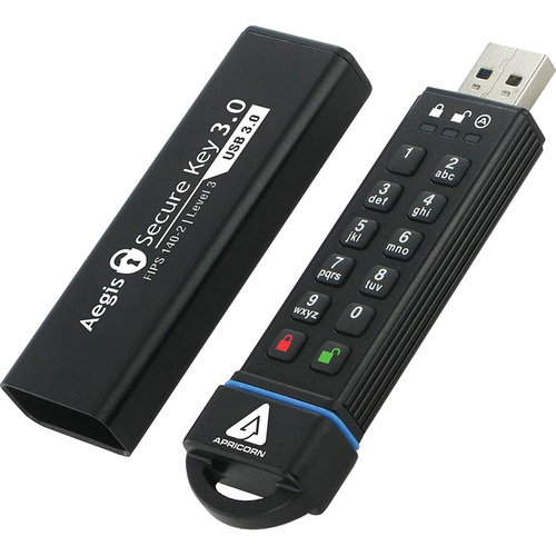 Apricorn 120GB 256BIT AES XTS HARDWARE ENCRYPTED SECURE USB 3.0 MEMORY KEY