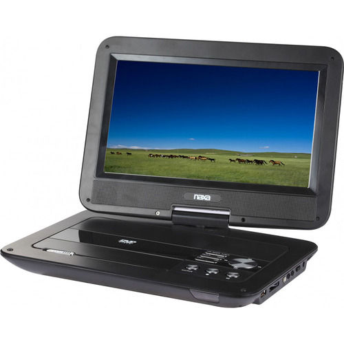 NAXA 10` TFT LCD Swivel Screen Portable DVD Player with USB/SD/MMC Inputs - NPD-1003