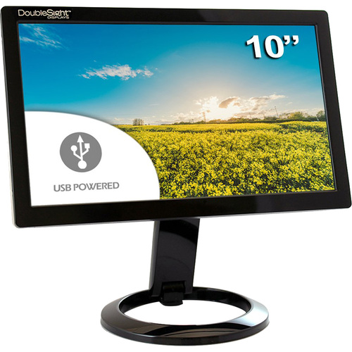 DoubleSight Displays 10IN LCD 1024X600 500:1 DS-10U USB BLK VIDEO ADJ STAND TAA
