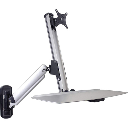 DoubleSight Displays ERGONOMIC SIT-STAND LIFT ARM W/ KEYBOARD TRAY SINGLE WALL MOUNT