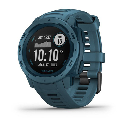 Garmin Instinct Rugged Outdoor Watch with GPS, and Heart Rate Monitoring, Lakeside Blue