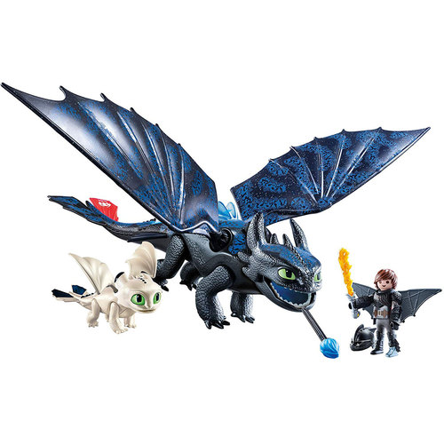 Playmobil Hiccup and Toothless with Baby Dragon