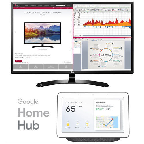 LG 32` Full HD IPS LED Monitor 1920x1080 16:9 with Google Home Hub (Charcoal)